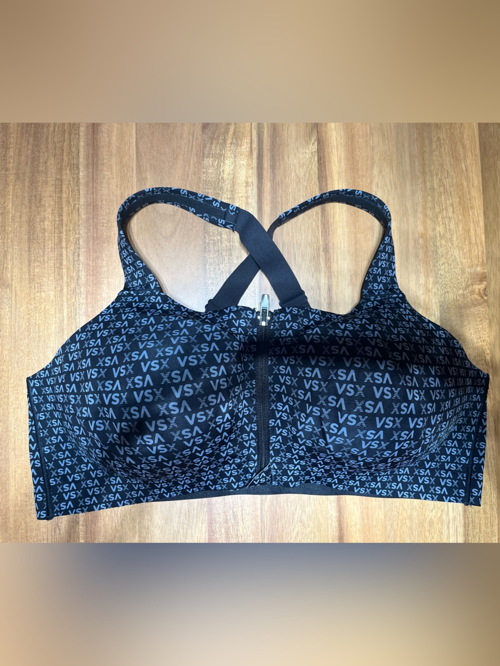 VSX Black and White Logo Sports Bra